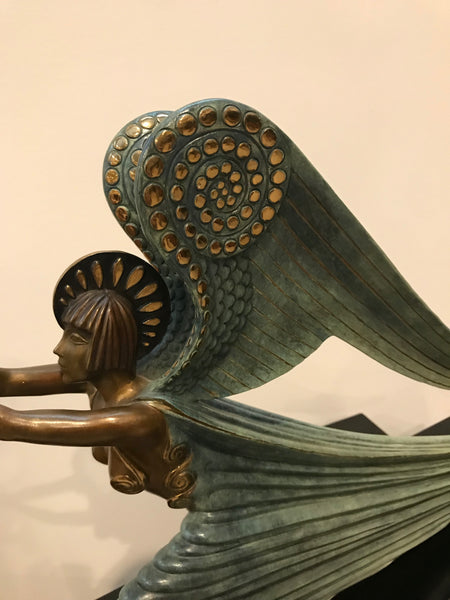 1984 Erte Ltd Ed "Angel" Bronze Sculpture by Romain De Tirtoff