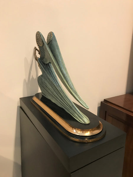 1984 Erte Ltd Ed "Angel" Bronze Sculpture by Romain De Tirtoff