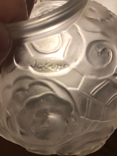 Pair of French Art Deco Floral Table Lamps Signed by Sabino