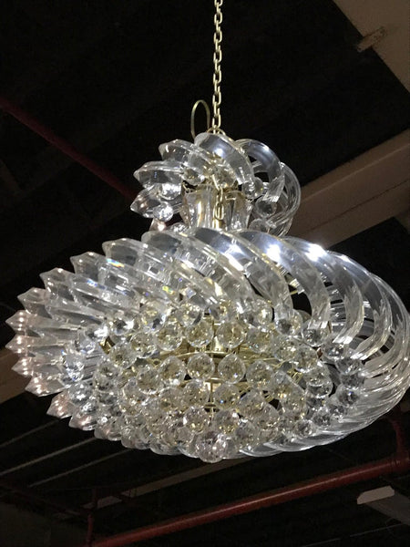 Mid Century Chandelier Lucite and Decorative Balls