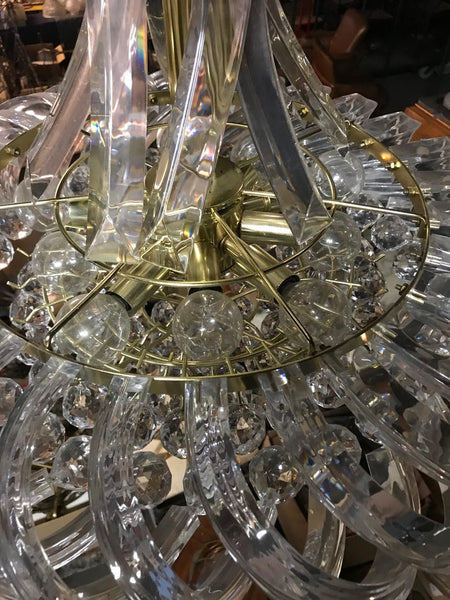 Mid Century Chandelier Lucite and Decorative Balls