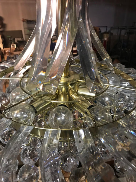 Mid Century Chandelier Lucite and Decorative Balls