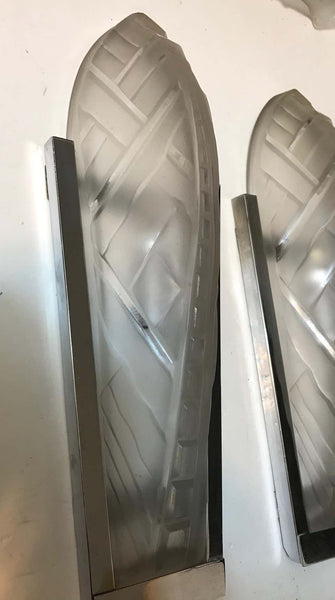 Pair of French Art Deco Geometric Sconces Signed by Sabino