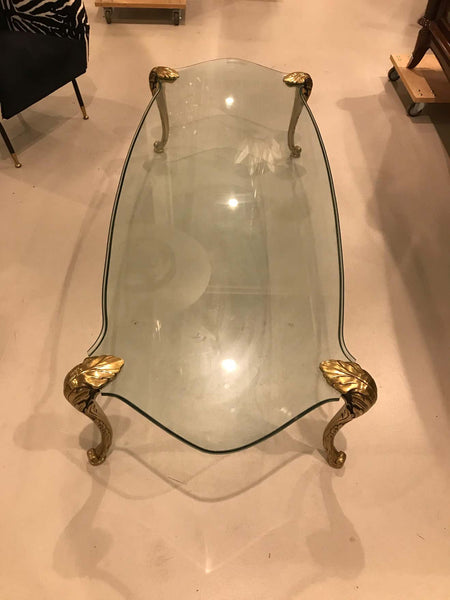 Bronze and Glass Coffee Table, Manner of P.E. Guerin