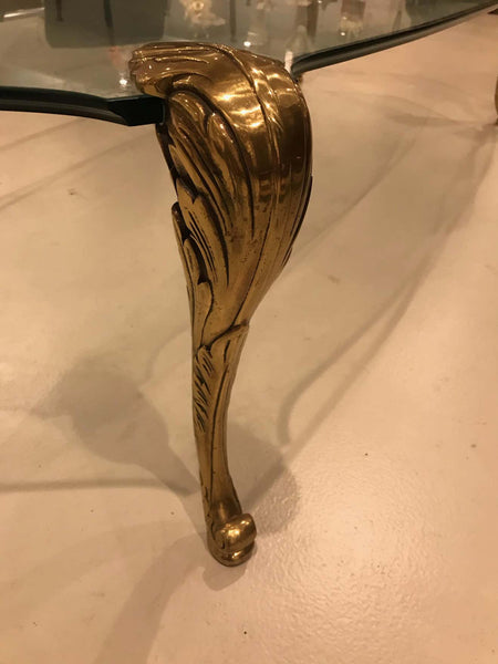 Bronze and Glass Coffee Table, Manner of P.E. Guerin