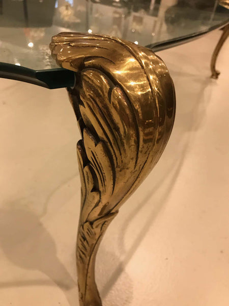 Bronze and Glass Coffee Table, Manner of P.E. Guerin
