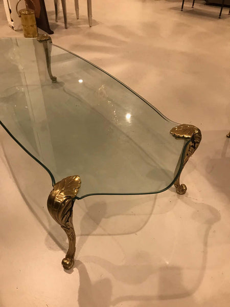 Bronze and Glass Coffee Table, Manner of P.E. Guerin
