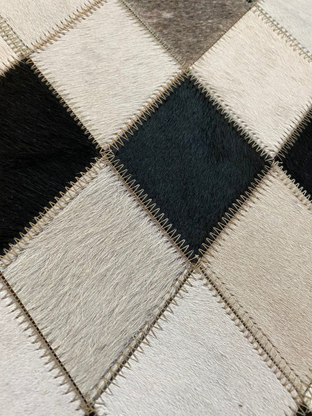 Modern Chrome and Cowhide Bench