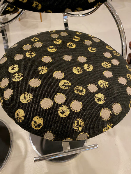 Modern Set of Five Chrome Bar Stools