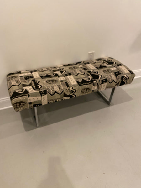 Mid-Century Modern Chrome Bench