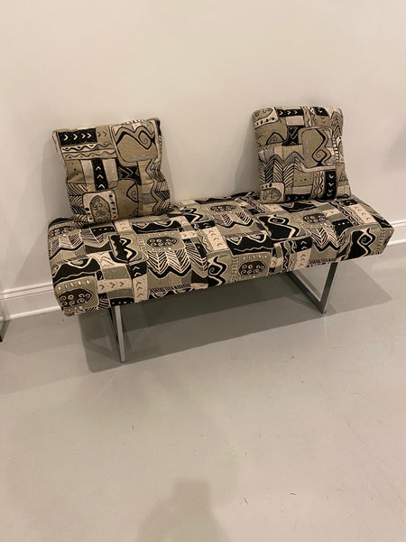 Mid-Century Modern Chrome Bench