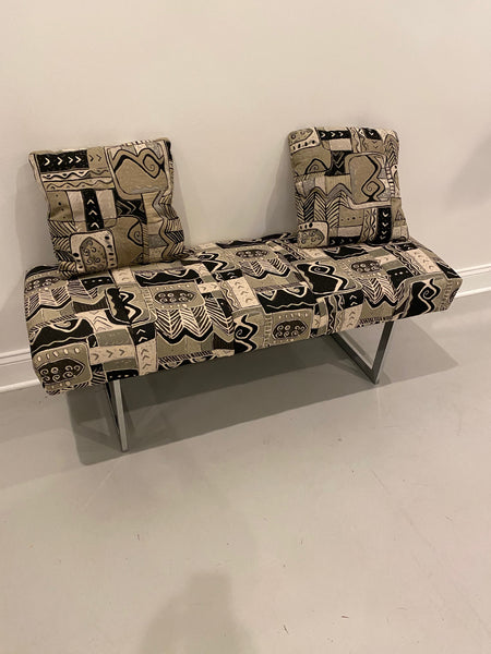 Mid-Century Modern Chrome Bench