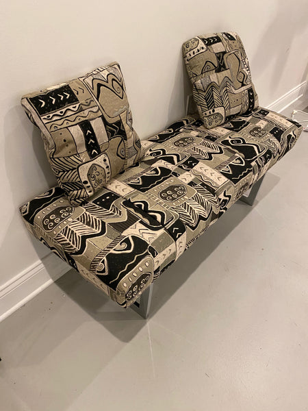 Mid-Century Modern Chrome Bench