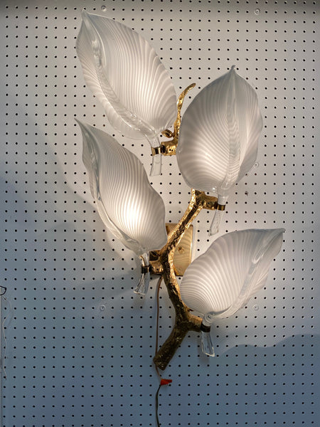 Italian Midcentury Murano Glass Sconce by Franco Luce