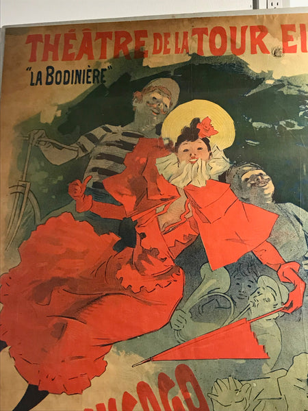 ‘La Bodinière,’ Théatre de La Tour Eiffel, original Art Nouveau poster