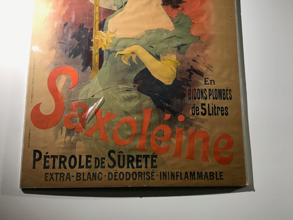 Original French color lithograph poster for Saxoléïne by Jules Chéret, 1893