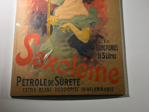 Original French color lithograph poster for Saxoléïne by Jules Chéret, 1893