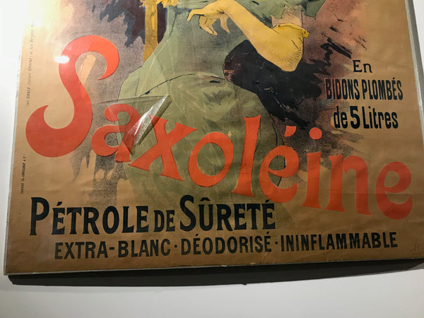 Original French color lithograph poster for Saxoléïne by Jules Chéret, 1893