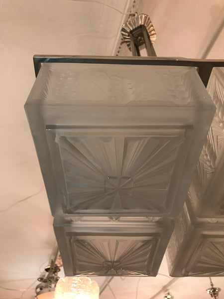 French Art Deco Chandelier by Hettier and Vincent