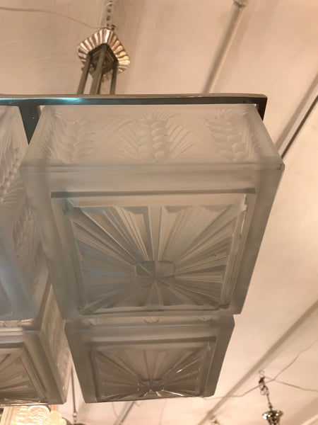 French Art Deco Chandelier by Hettier and Vincent