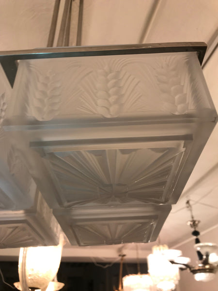 French Art Deco Chandelier by Hettier and Vincent