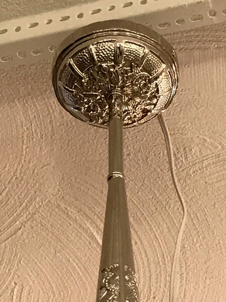 French Art Deco Pendant Chandelier by Verrerie Des Vosges