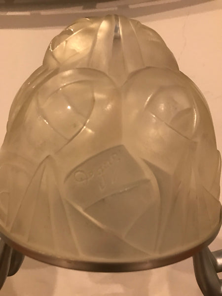 French Art Deco Table Lamp by Degue