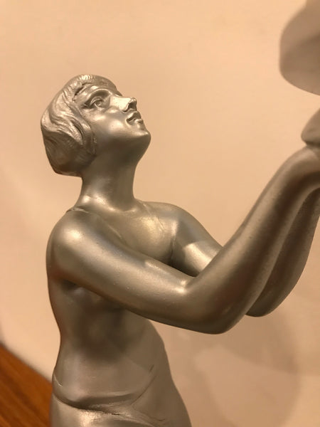 French Art Deco Table Lamp by Degue