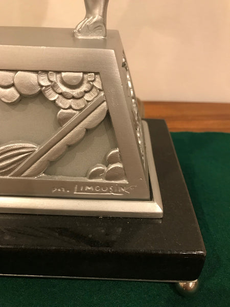 French Art Deco Table Lamp by Degue