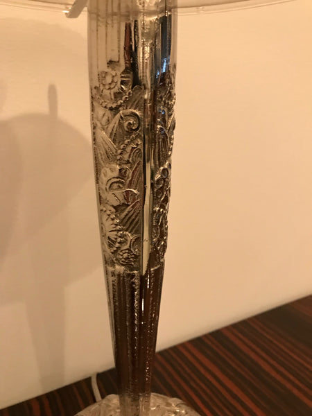 Pair of French Art Deco Geometric Table Lamps by Schneider