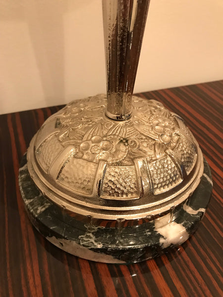 Pair of French Art Deco Geometric Table Lamps by Schneider