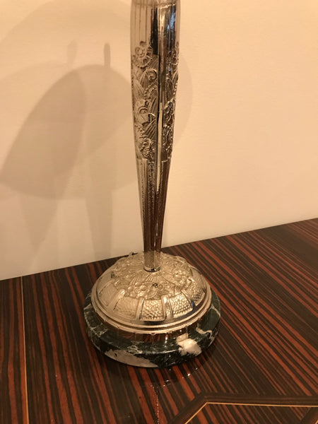 Pair of French Art Deco Geometric Table Lamps by Schneider