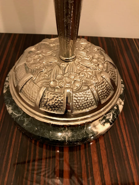 Pair of French Art Deco Geometric Table Lamps by Schneider