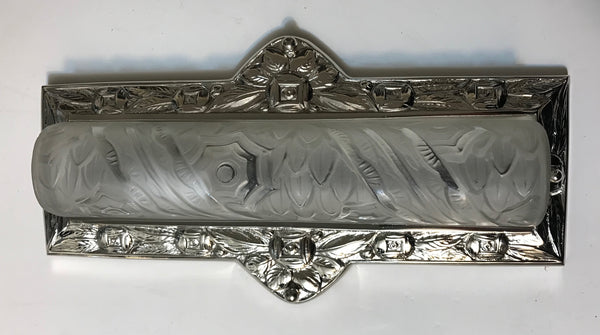 Pair of French Art Deco Floral Wall Sconces by Schneider