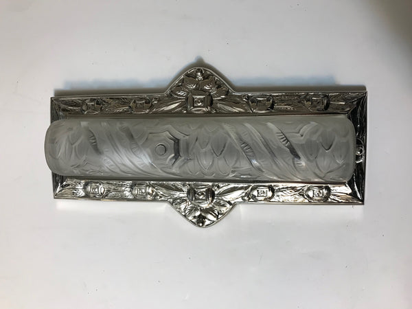 Pair of French Art Deco Floral Wall Sconces by Schneider