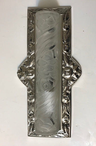 Pair of French Art Deco Floral Wall Sconces by Schneider