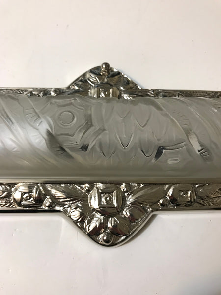 Pair of French Art Deco Floral Wall Sconces by Schneider