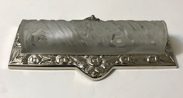 Pair of French Art Deco Floral Wall Sconces by Schneider