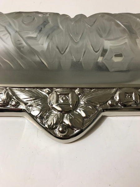 Pair of French Art Deco Floral Wall Sconces by Schneider