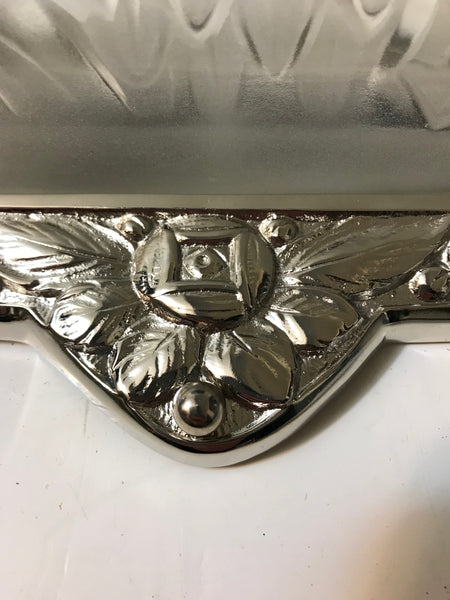 Pair of French Art Deco Floral Wall Sconces by Schneider