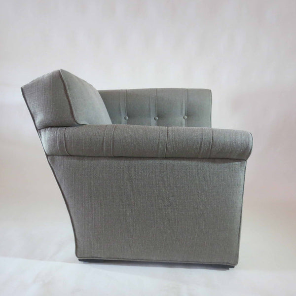 American Art Deco Modernage Asymmetrical Chair and Ottoman