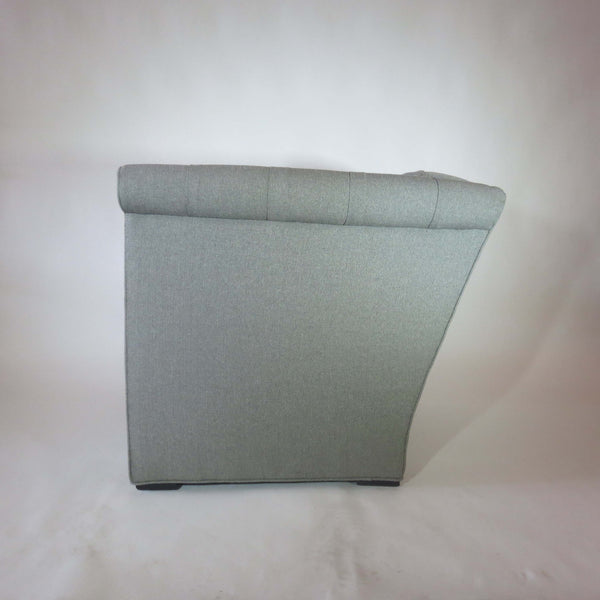 American Art Deco Modernage Asymmetrical Chair and Ottoman