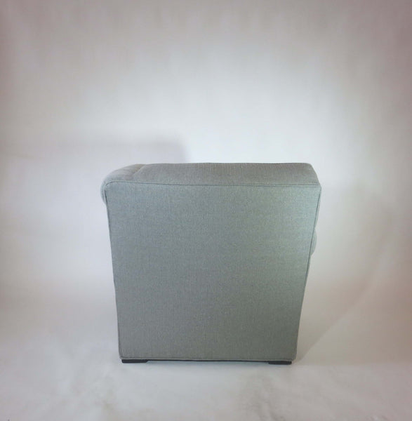 American Art Deco Modernage Asymmetrical Chair and Ottoman