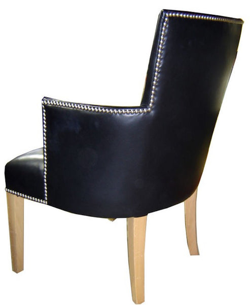 French Art Deco Black Edelman Leather Armchair