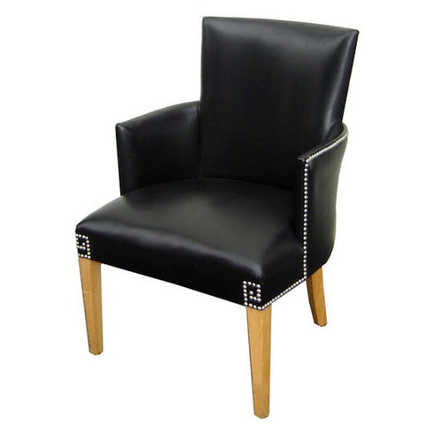 French Art Deco Black Edelman Leather Armchair