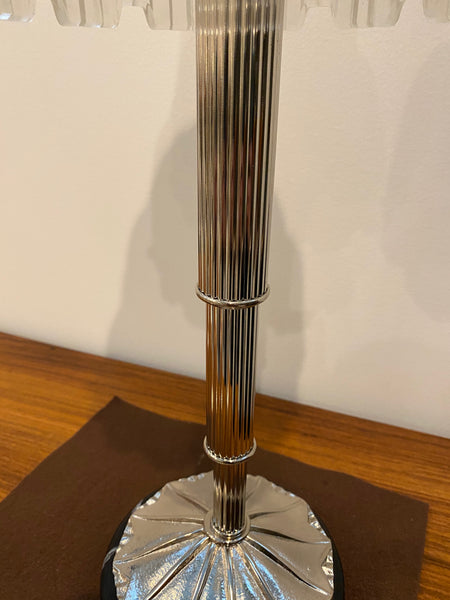 Pair of French Art Deco "Waterfall" Table Lamps Signed by Sabino