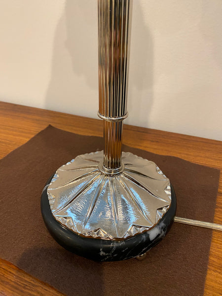 Pair of French Art Deco "Waterfall" Table Lamps Signed by Sabino