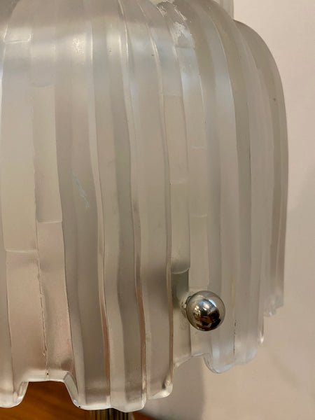 Pair of French Art Deco "Waterfall" Table Lamps Signed by Sabino