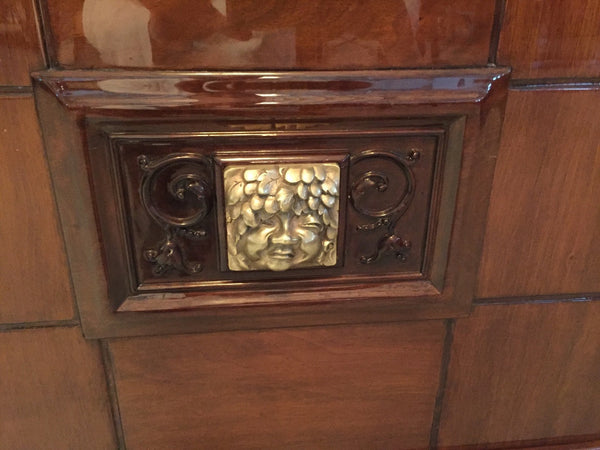 Bronze Face French Art Deco Vitrine / Dry Bar