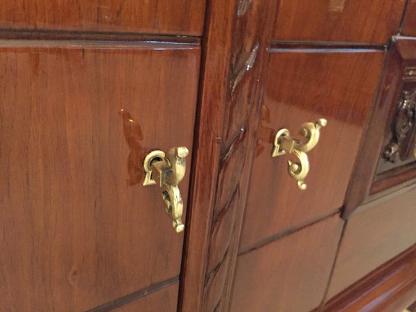 Bronze Face French Art Deco Vitrine / Dry Bar